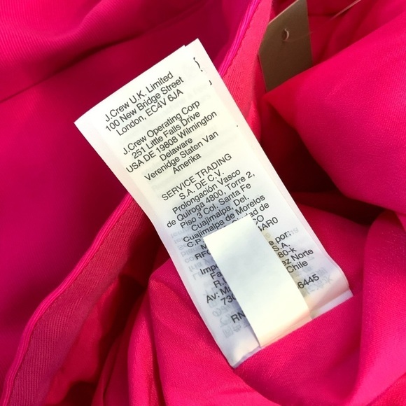 J. Crew Long Pencil Skirt Hot Pink/Neon Fuchsia New With Tags - Picture 6 of 9